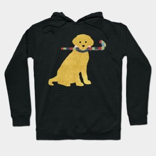 Yellow Lab Retriever Field Hockey Dog Hoodie